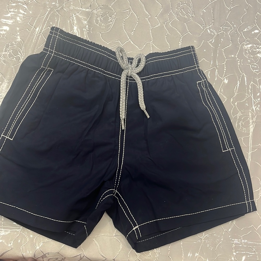 Worn once navy blue adorable Vilebrequin boys bathing suit size 4